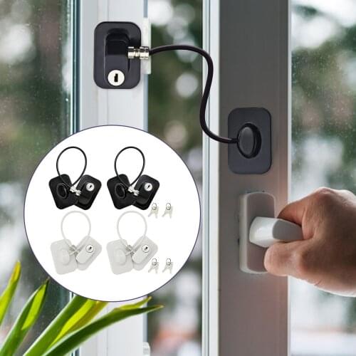 2pcs Refrigerator Lock for Child Safety Strong Adhesive Safety Lock for Window Refrigerator Cabinet Drawer with 4pcs Keys