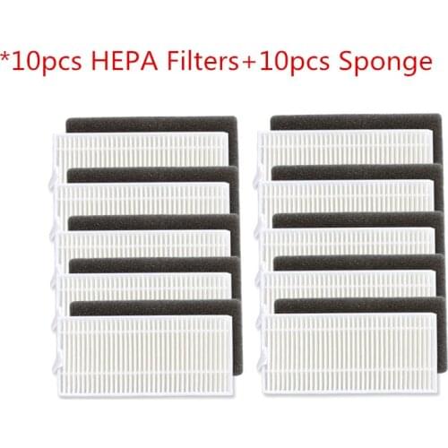20pcs/lot robot 10x Robotic HEPA Filters + 10x Sponge Filter Kit for Eufy RoboVac 11 Eufy RoboVac 11c Robotic Vacuum Cleaner
