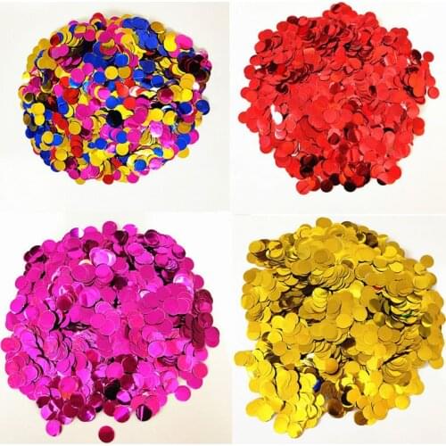 Party Confetti Foil Metallic Round Table Dots 1.5cm Circle Rose Gold Red Purple Bridal Baby Shower Wedding Anniversary Birthday