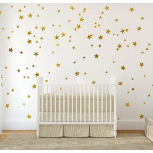 65 Pcs Star Wall Sticker Boho Scanvinia Stars Polka Dot Space Wall Decal Kids Room Nursery Bedroom Vinyl Decor