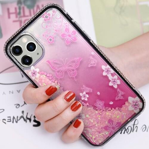 Luxury Gitter quicksand diamond Phone Case For IPhone 11 Pro XS Max X XR 7 8 6S Plus SE2 Rhinestone Quicksand Back Cover cases