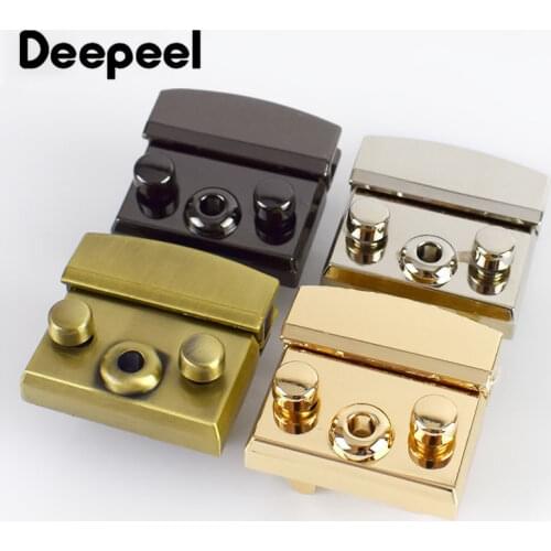 Deepeel 2pcs 50mm/35mm Handbag Bags Locks Buckles Twist Turn Snaps Clasp for DIY Replacement Purse Closure Leather Accessories