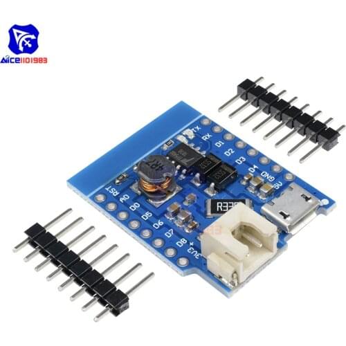 Diymore WeMos D1 Mini Lithium Battery Charging Board for Arduino Micro USB Interface with Pin