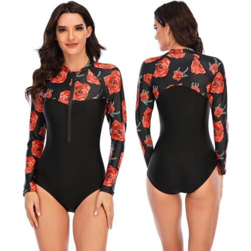 Summer Print One-piece Diving Bikini Slim Beach Swimming Suit Women 2021 New Sexy Bathing Swimwear Surfing Sunscreen Swimsuit