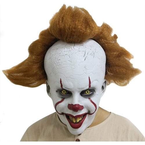 Stephen Kings Mask Pennywise Horror Clown Joker Masks Clown Halloween Cosplay Costume Props