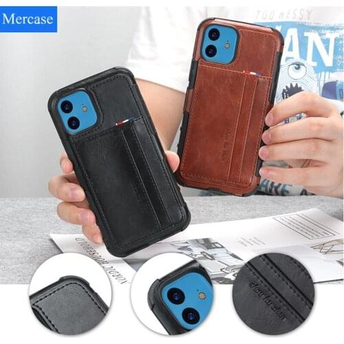 Mercase Waterproof Wallet Phone Case for iPhone 11 pro max Luxury PU Leather Phone Cover Case for iPhone 6 7 8 plus X XR XS MAX