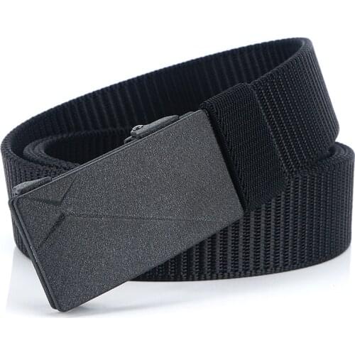 Fashion Canvas Belt Young Students Automatic Buckle Casual Mens Belt Wild Nylon Braided Belt Trend