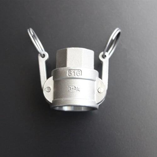 1/2" BSP Female x Socket Type D Camlock Quick Disconnect Coupling 304 Stianless Cam Groove For Hose Pumps Homebrew 3/4"1"2"