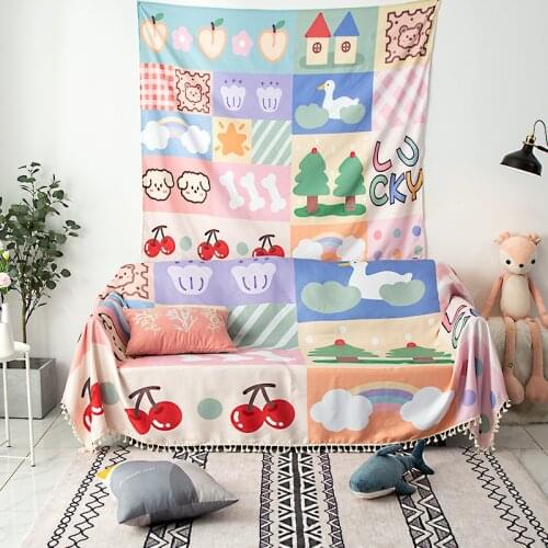 Cartoon kawaii blanket living room modern decoration cute sofa towel child Anime blanket for beds sofa cover cushion bed spread