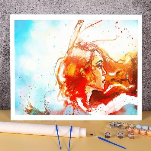 Portrait Beginnings Paint By Numbers Kit Oil Paints 40*50 Painting On Canvas Home Decor Children Handicraft Handiwork Drawing