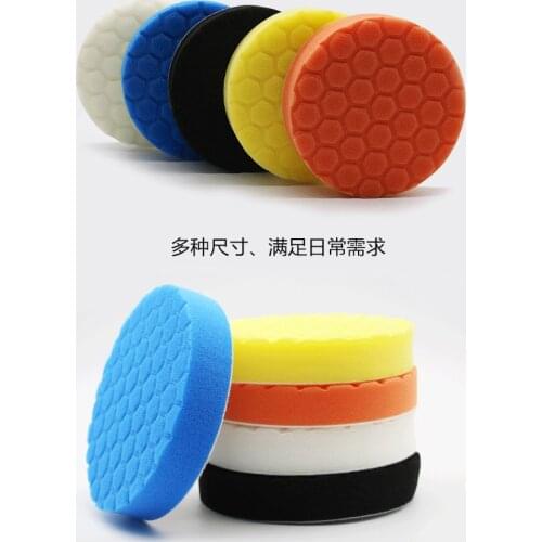 3/4/5/6/7 Inch Polishing Disc Pad Kit White Blue Yellow Black Orange 5 Colors Buffing Sponge Foam For Car Polisher Buffer