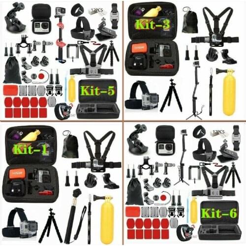 New black sports camera accessory kit for GoPro Hero 8 for GoPro Hero 8/7/6/5/4 + SJCAM / Xiaomi Yi EkEN H9R