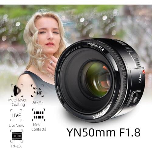 YONGNUO YN50mm F1.8 Large Aperture Auto Focus Small Camera Lens With Super Bokeh Effect For Canon EOS 70D 5D3 600D DSLR Camera