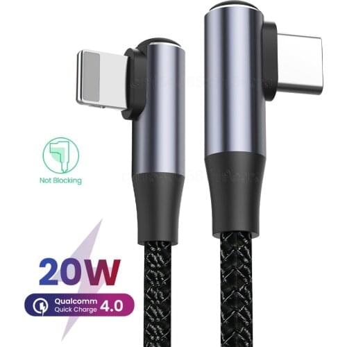 20W PD USB Cable For iPhone 12 Mini 12 11 Pro Max New SE XR XS 3A Fast USB Type C To 8Pin Data Cable For iPhone Charger Cable
