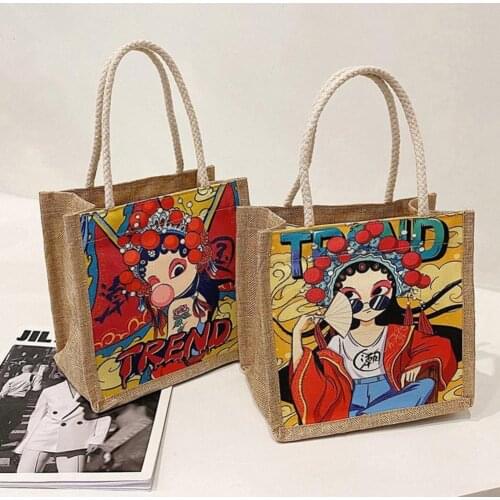 Portable Lunch Bags Multi-functional Chinese Style Retro Thermal Breakfast Box for Picnic Food Storage Bags Dinner Container