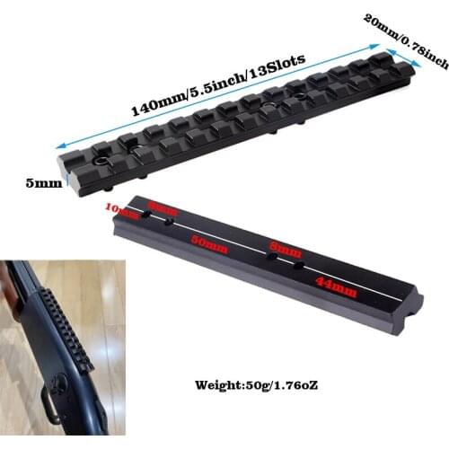 13 Slot 140mm Picatinny 20mm Width 500 590 835 AR15 Weaver Rail Adapter Fishbone Groove For Hunting Optics Dot Sight Air rifle
