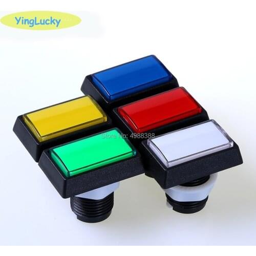 Product details of Rectangular LED Arcade Push Button 50*33mm illuminated Slot Game button 5 color Red Blue White Green Yellow