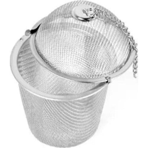 Durable Reusable Stainless Steel Seasoning Ball Mesh Herbal Ball Tea Spice Strainer Teakettle Locking Tea Filter