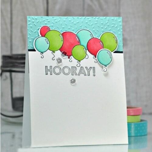 "Hooray Balloon" Clear Stamp Silicone Stencil Decoration For Photo Card Album Making DIY Handicraft Template Embossing