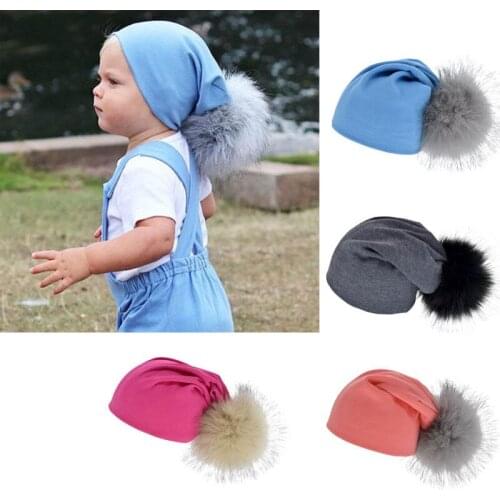 Multi-color Unisex Baby Kids Girls Boys Warm Pompom Ball Hat Newborn Beanie Hats Furry Cute Accessories 1-4T