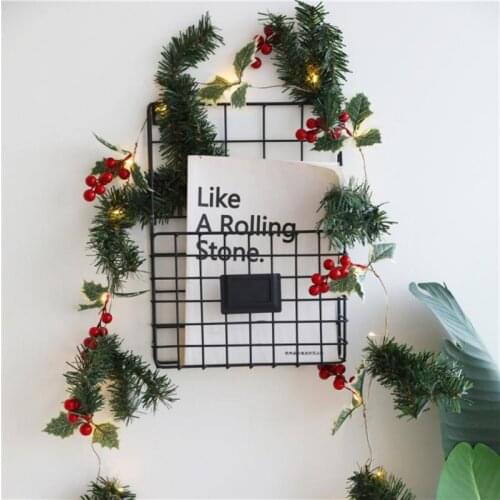 Christmas Tree LED Light String Wood Chip Five-star Pine Needle Pine Cone Decoration 2 M 20 Lights Ins Bell Garland Decoration