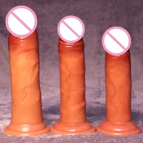 Removable Skin Dual Layered Silicone Dildo Real Touch with Suction Cup Sex Toys for Female Masturbation Realistic Big Dildos