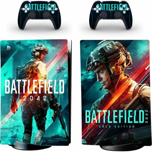 Battlefield 2042 PS5 Digital Skin Sticker for Playstation 5 Console & 2 Controllers Decal Vinyl Skins