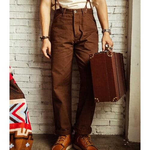 CK-0010 WW2 US Army Officer Trousers Heavy 310 GSM High Quality Waist Cotton Casual Chino Vintage Pants 3 Colours