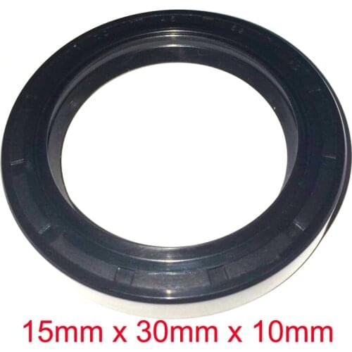 15mm x 30mm x 10mm Black NBR Nitrile Rubber Double Lip Oil Seal