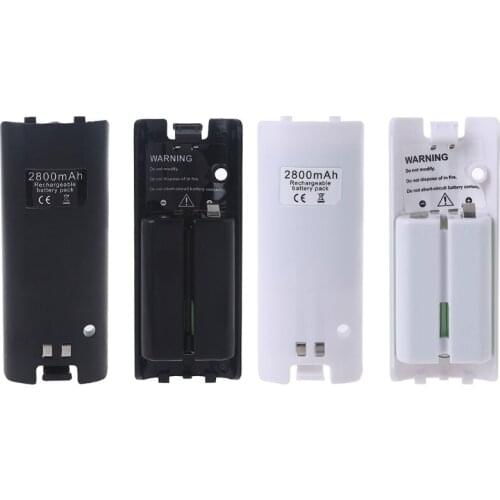 Fit for WII WII U Game Console Power Bank 2Pcs 2800Mah Rechargeable Battery Backup Battery Pack Charging Case Dropshipping