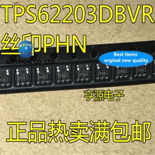 20Pcs TPS62203 TPS62203DBVR Silkscreen PHN SOT23-5 Step down switch regulator in stock 100% new and original