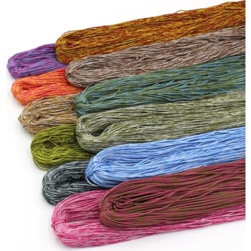 50g/1 bundle multicolor DIY hook bag thread Nylon mercerized ice silk weaving hook woven hollow line hand-embroidered threads