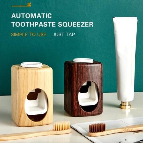 Automatic Toothpaste Dispenser non-toxic Wall Mount Dust-Proof Toothbrush Holder Bathroom Accessories Set Toothpaste Squeezers