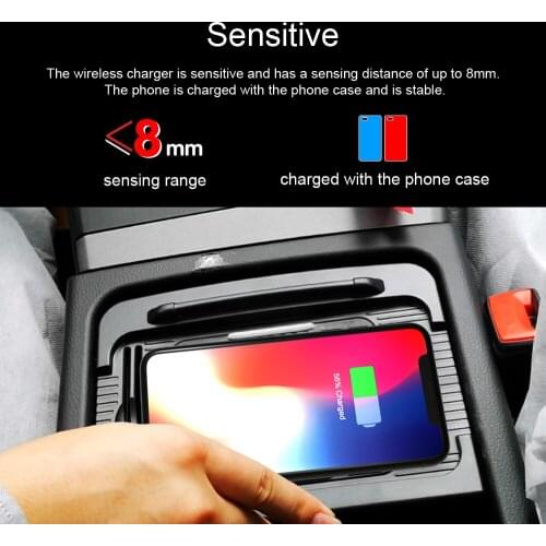 Qi Car Wireless Charger For iPhone Xs Xr Samsung S10 S9 for Audi Q5L 2018 2019 Infrared Fast Phone Holder