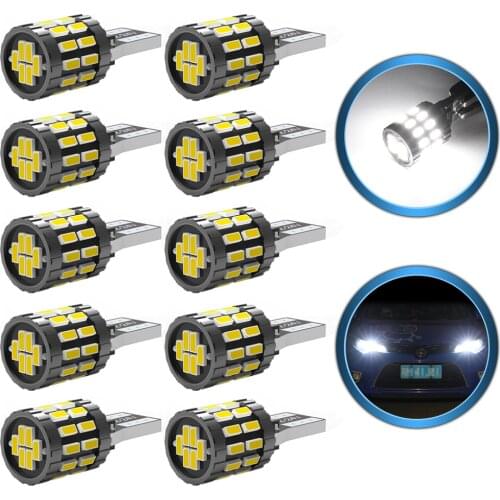 10x T10 W5W LED Car Canbus Bulbs 168 194 Car Parking Lights For Alfa Romeo 159 147 156 Giulietta Peugeot 307 Seat Leon 2 MK3 FR