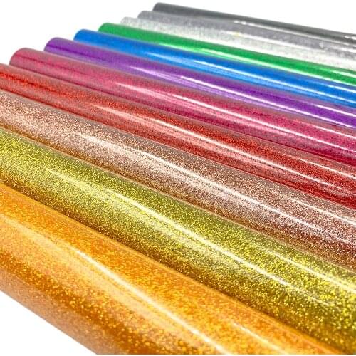 Sheet Glitter Shiny Heat Transfer Vinyl Iron-on Heat Press HTV T-shirt Textiles Cricut iridescent Craft Cutter Film Sparkle