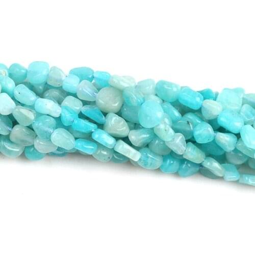 Natural Amazons Irregular Stone Beads Loose Beads 15''5*8mm For Jewelry Making DIY Bracelet Necklace