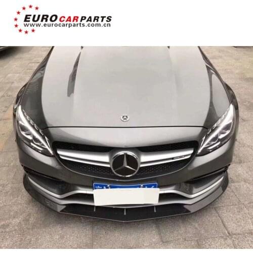 C63 w205 brabas carbon finber parts full set with carbon finber front lip diffuser and muffler tips and carbon rear wing