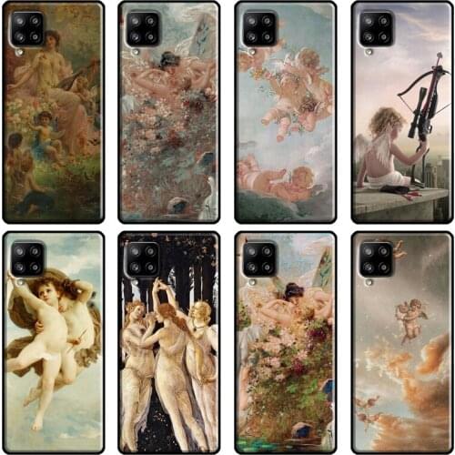 Renaissance Angel Cupid Art Paint Case For Samsung Galaxy A71 A70 A51 A12 A41 A31 A21S A20e A72 A52 A30 A40 A50 A02 Cover