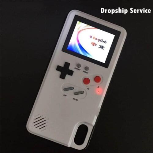 Full Color Display 36 Game phone Case for iPhone Xs Max Xr X Gameboy Game cover For iPhone 6 7 8 Plus Case Xs Max Xr Fundas Capa