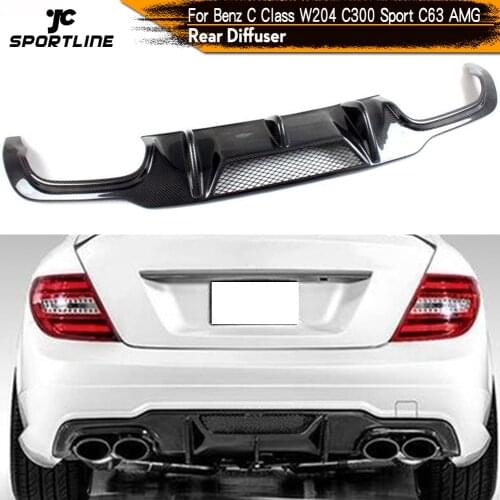 Rear Bumper Diffuser for Mercedes-Benz C Class W204 C300 Sport C63 AMG Sedan 2011 - 2014 Car Rear Bumper Diffuser Lip Spoiler