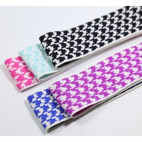 Houndstooth Elastic bands for clothes 50MM Elastic ribbon DIY Sewing Accessories rubber band elastic bands for fit