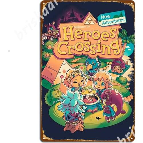 Heroes Crossing Metal Signs Club Party Garage Club Decoration Plaques Tin sign Posters