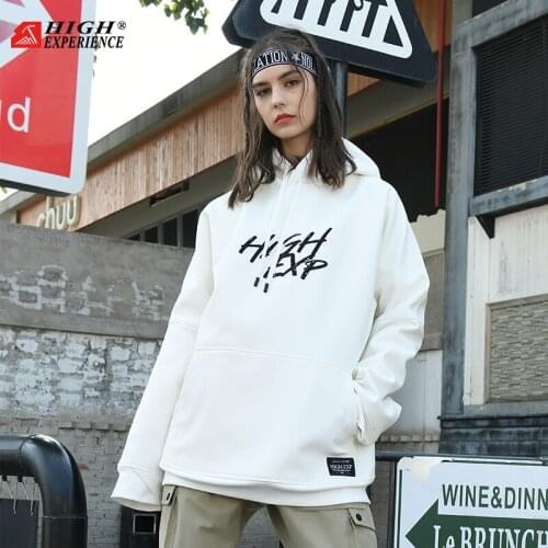 HIGH EXPERIENCE 2021 Winter New Couple Hoodie Single Double Board Ski Suit Waterproof Windproof Sweatshirt Women Fleece-Lined