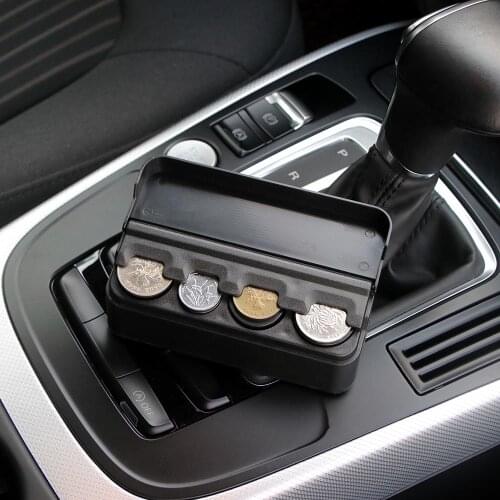 Car Coins Storage Box Pocket Case Organizer for Toyota Tacoma Tercel Tiara Van Venza Yaris Hiace Prius V Hilux Land Cruis