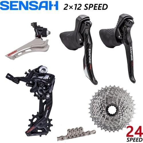 SENSAH EMPIRE PRO 2x12 Speed Road Groupset, R/L Shifter + R/F Derailleurs Cassette Bike Bicycle 105 5800, R7000 Ultegra UT