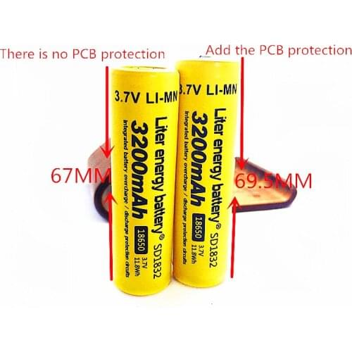 Liter energy battery 10 pcs/ Lot VariCore New original 18650 lithium-ion Rechargeable battery NCR18650B 3.7V 3200MAH Batteries