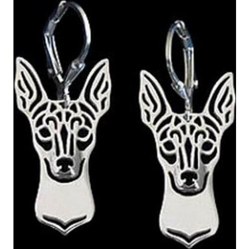 Lovers' Alloy Toy Fox Terrier Earrings Womens Metal Dog Earrings