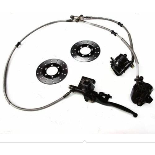 Four-wheeled Beach Car Accessories Reverse Three-wheel Front Brake Pump One Drag Two Hydraulic Disc Brake Pump Two-disc Brake