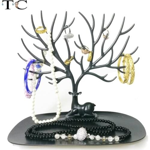 Newest Little Deer Bracelet Storage Tree Shelf Stand Holder Organizer for Earrings Necklace Ring Display Jewelry Organizer